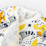 Комплект для немовлят 3 в 1 з начосом з єнотиками Raccoon, фото 4