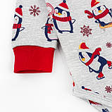 Боді новорічне з високою горловиною та начосом з пінгвінами Christmas penguin, фото 3