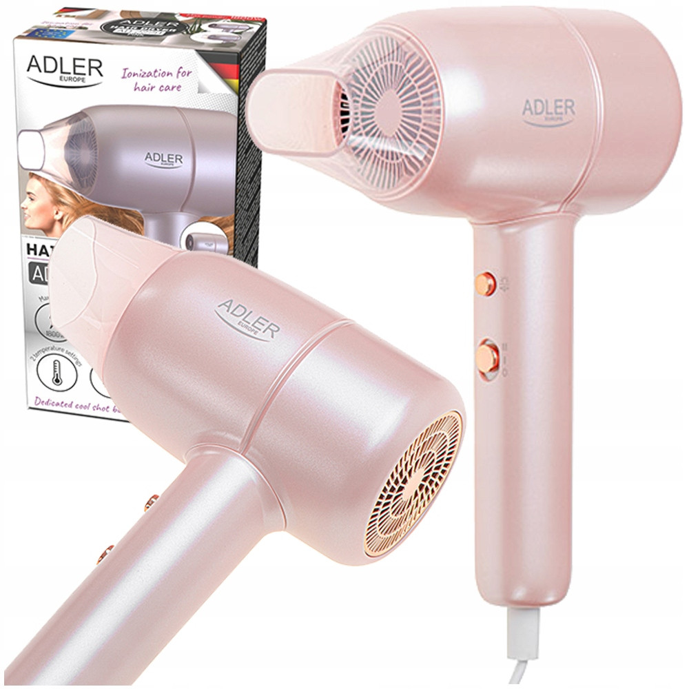 Фен Adler AD 2279p — 1800 Вт, іонізація, холодне повітря, концентратор, фото 1