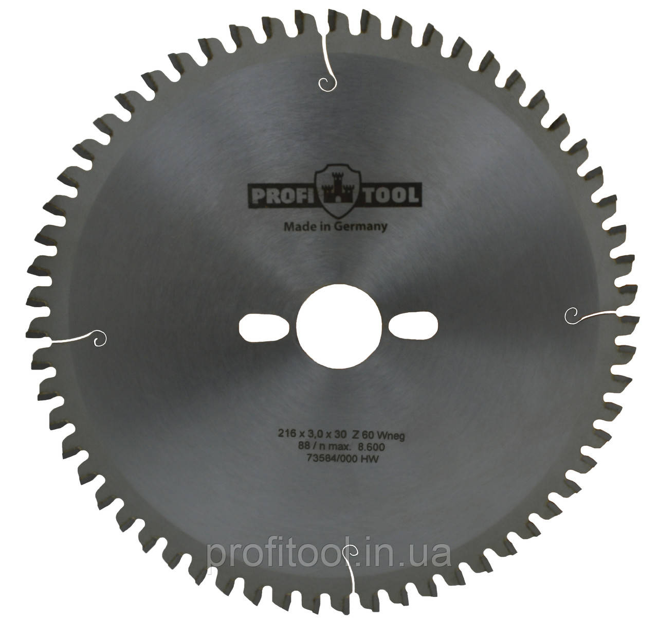 Диск пиляльний PROFITOOL - 216х3,0х2,0х30 мм Z=60, Wneg (ATBneg) (2121604)