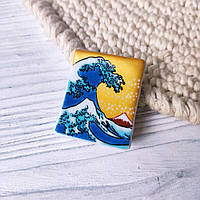 Підставка для паличок керамічна «Велика хвиля в Канагаві» — японський стиль