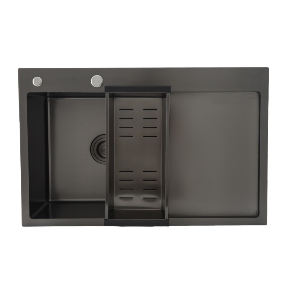 Кухонна мийка GAPPO GS7850-6L накладна 780x500 мм, поверхня PVD