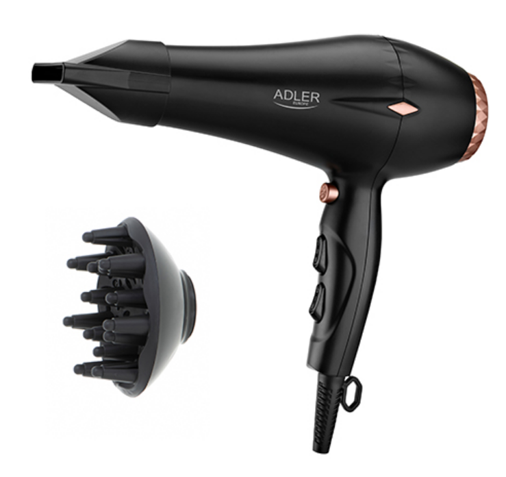 Фен Adler AD 2244 2000W ION + дифузор + електродвигун