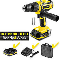 Дриль-шуруповерт акумуляторний ударний Trotec PHDS 11-20V + кейс (4410000502) DS