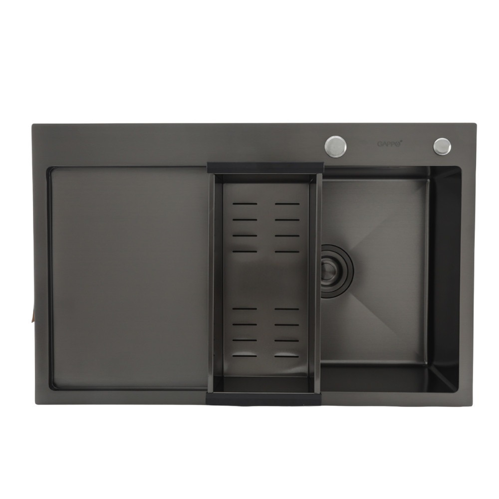 Кухонна мийка GAPPO GS7850-6R накладна 780x500 мм, поверхня PVD