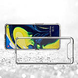 Силіконовий чохол для Samsung Galaxy A80 / A90 - Прозорий (із заглушками), фото 4