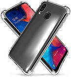 Силіконовий чохол для Samsung Galaxy A20 / A30 / M10s - Прозорий (посилені кути), фото 3