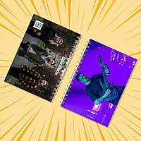 Блокнот А6 пружина 48 л. клітина Spiritbox 011