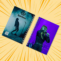 Блокнот А6 пружина 48 л. клітина Spiritbox 012