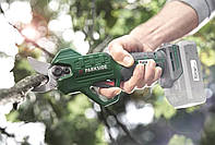 Прибор для обрезки деревьев, Электросекатор аккумуляторный Parkside (Германия), NVA