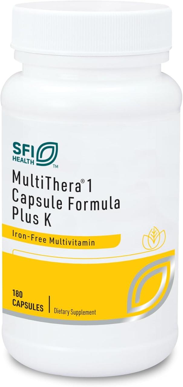 Klaire MultiThera1 Capsule formula Plus K / Мультивітаміни без заліза з віт К 180 капсул