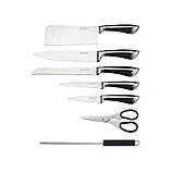 Набір ножів з підставкою Royalty Line RL-KSS700 (5 ножів, точило, ножиці, якісні швейцарські), фото 3