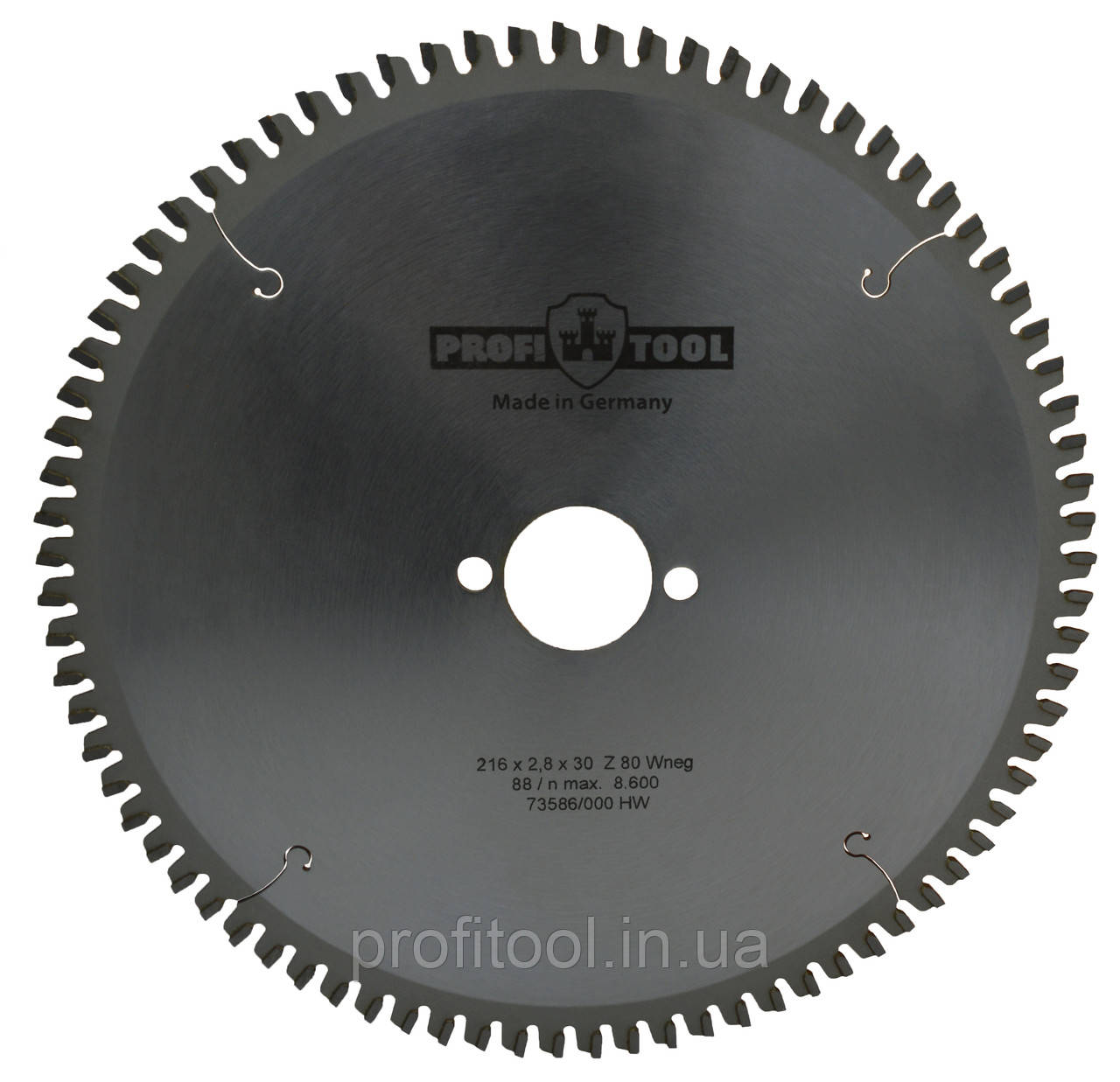 Диск пиляльний PROFITOOL - 216х2,8х1,8х30 мм Z=80, Wneg (ATBneg) (2121605)