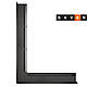 Вентиляційна решітка для каміна кутова ліва SAVEN Loft Angle 60х600х800 графітова, фото 3