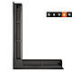 Вентиляційна решітка для каміна кутова ліва SAVEN Loft Angle 90х600х800 графітова, фото 4