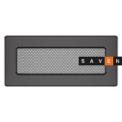 Вентиляційна решітка для каміна SAVEN 11х24 графітова