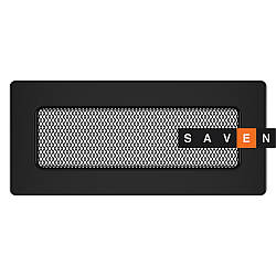 Вентиляційна решітка для каміна SAVEN 11х24 чорна