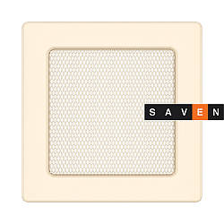 Вентиляційна решітка для каміна SAVEN 17х17 кремова