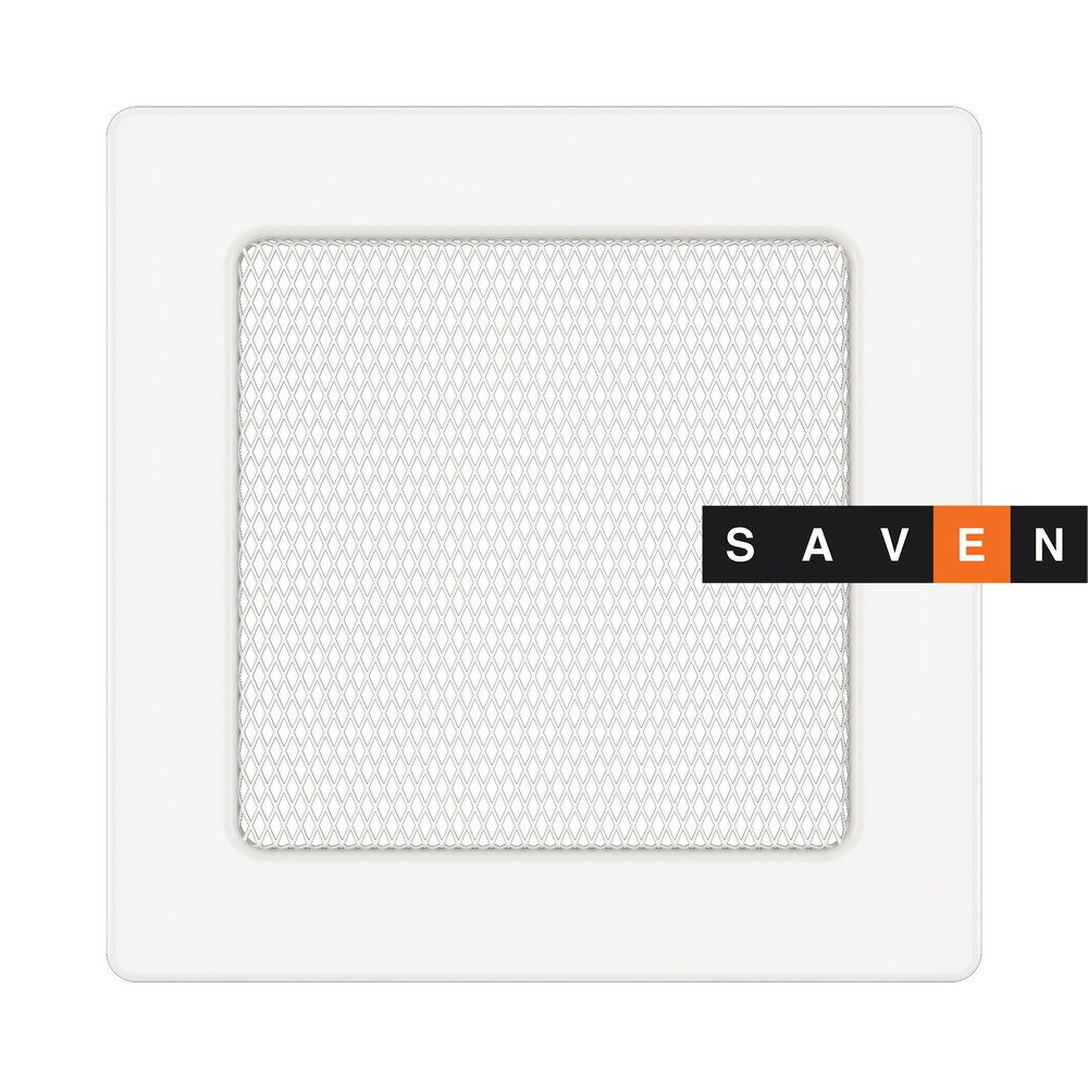 Вентиляційна решітка для каміна SAVEN 17х17 біла, фото 1