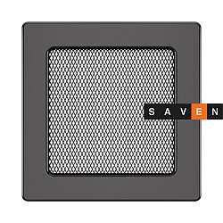 Вентиляційна решітка для каміна SAVEN 17х17 графітова