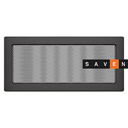 Вентиляційна решітка для каміна SAVEN 17х37 графітова