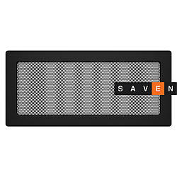 Вентиляційна решітка для каміна SAVEN 17х37 чорна