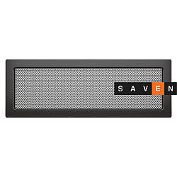 Вентиляційна решітка для каміна SAVEN 17х49 графітова