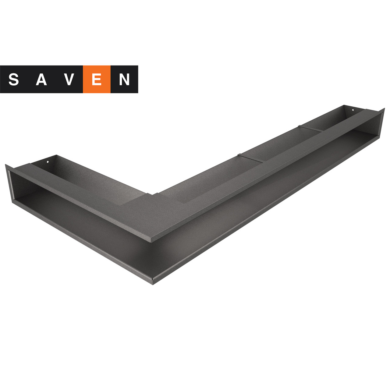 Вентиляційна решітка для каміна кутова права SAVEN Loft Angle 95х950х450 графітова, фото 1