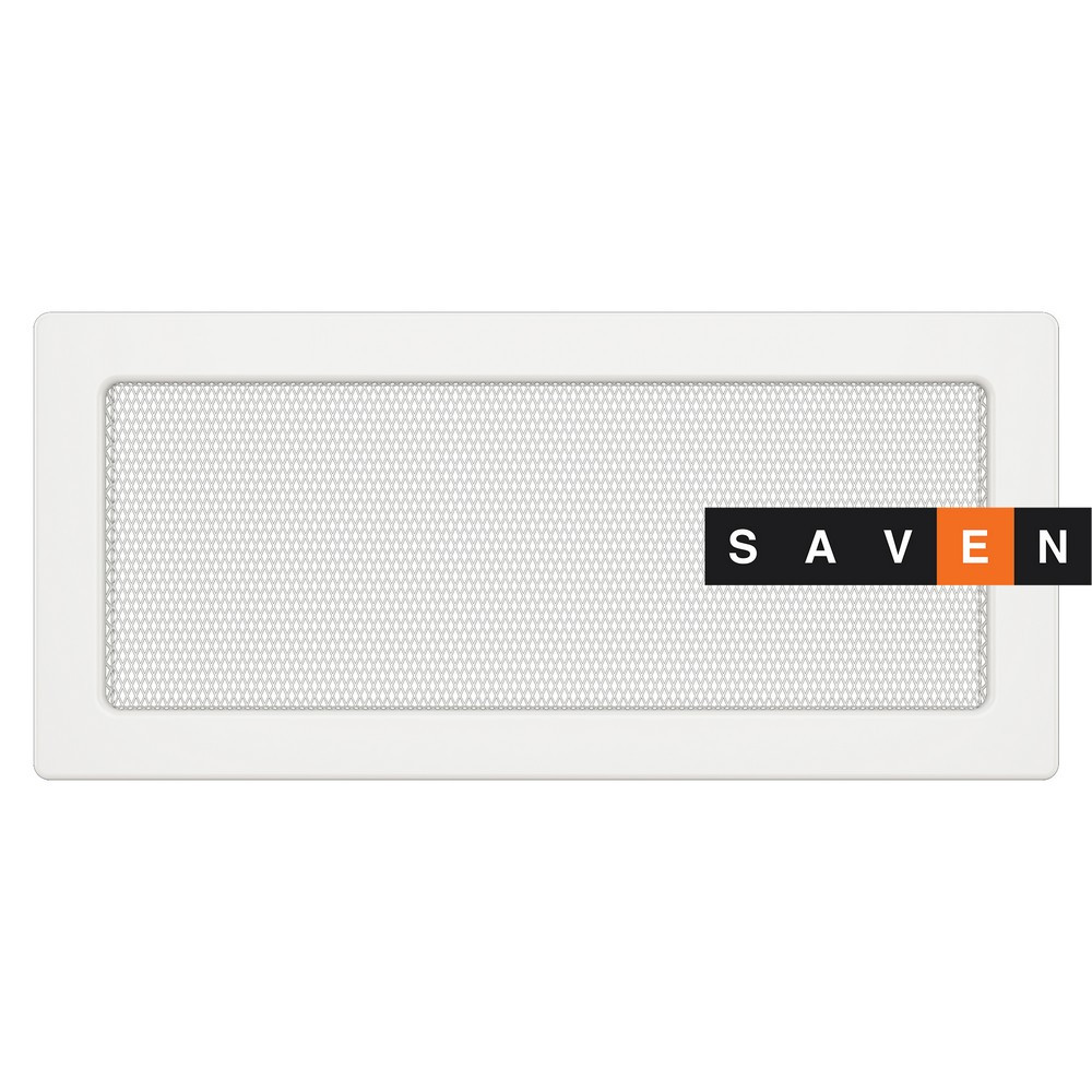 Вентиляційна решітка для каміна SAVEN 17х37 біла, фото 1
