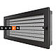 Вентиляційна решітка для каміна SAVEN 17х37 графітова з жалюзі, фото 2