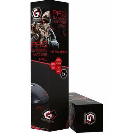 Килимок для миші Gembird MP-GAMEPRO-S (у коробці) чорний (тканинний, прогумований) (200x250 мм), фото 2