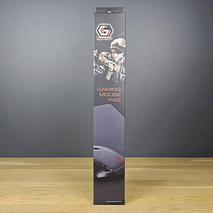 Килимок для миші Gembird MP-GAME-L (у коробці) чорний (тканинний, прогумований) (400x450 мм), фото 2