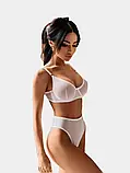 Жіночий комплект білої білизни трусики та ліфчик з кісточками, фото 6
