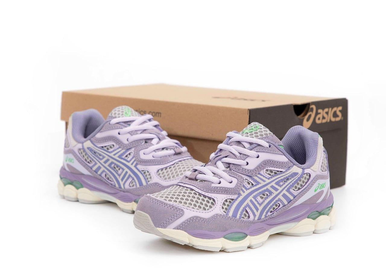 Жіночі кросівки Asics Gel NYC Purple Фіолетові Взуття Асікс Гель Нук замша текстиль повсякденні демісезон