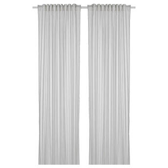 Штори IKEA BYMOTT 120x300 см Сіро-білі 805.099.71
