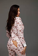 Піжама жіноча SweetJama з кишенею на попі Насолода з начосом