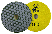 Алмазний гнучкий шліфувальний круг Tnova (черепашка, окремі подушки) DRY USE/Сухе шліфування 100mm, зернистість 100