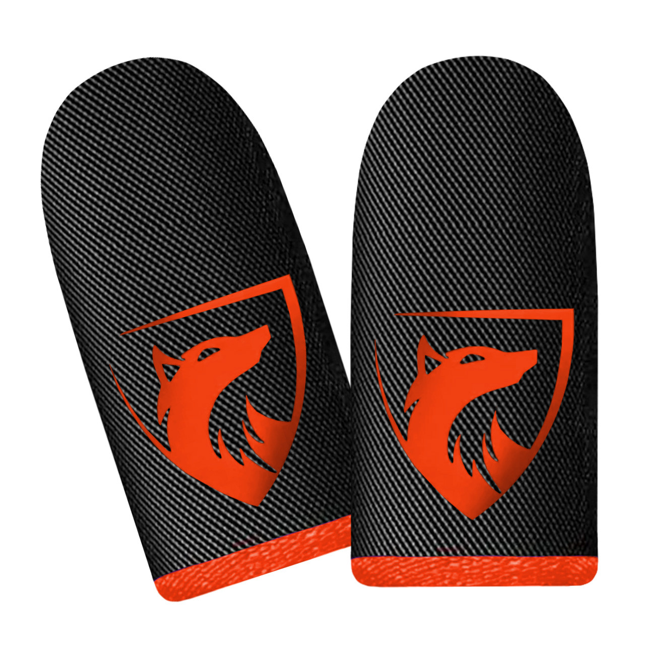 Ігрові напальчники з карбоном WOLF (1 пара 2 шт) для ігор на телефоні смартфоні планшеті pubg пабг пубг standoff 2, фото 1