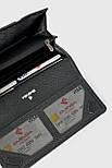 Шкіряний жіночий гаманець на магніті Eminsa 2199-18/1 чорний, фото 4