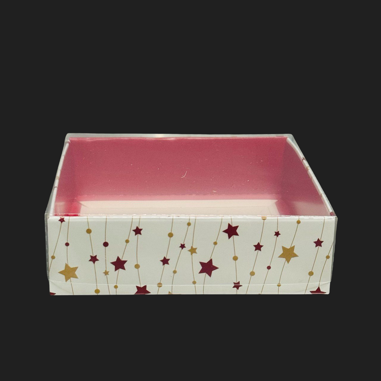 Коробка новорічна 12*12*3.5 см, фото 1