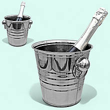 Відро для льоду 4 літри з нержавіючої сталі D 19 см висота 19 см