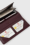 Шкіряний жіночий гаманець на магніті Eminsa 2199-37/6 бордовий, фото 5