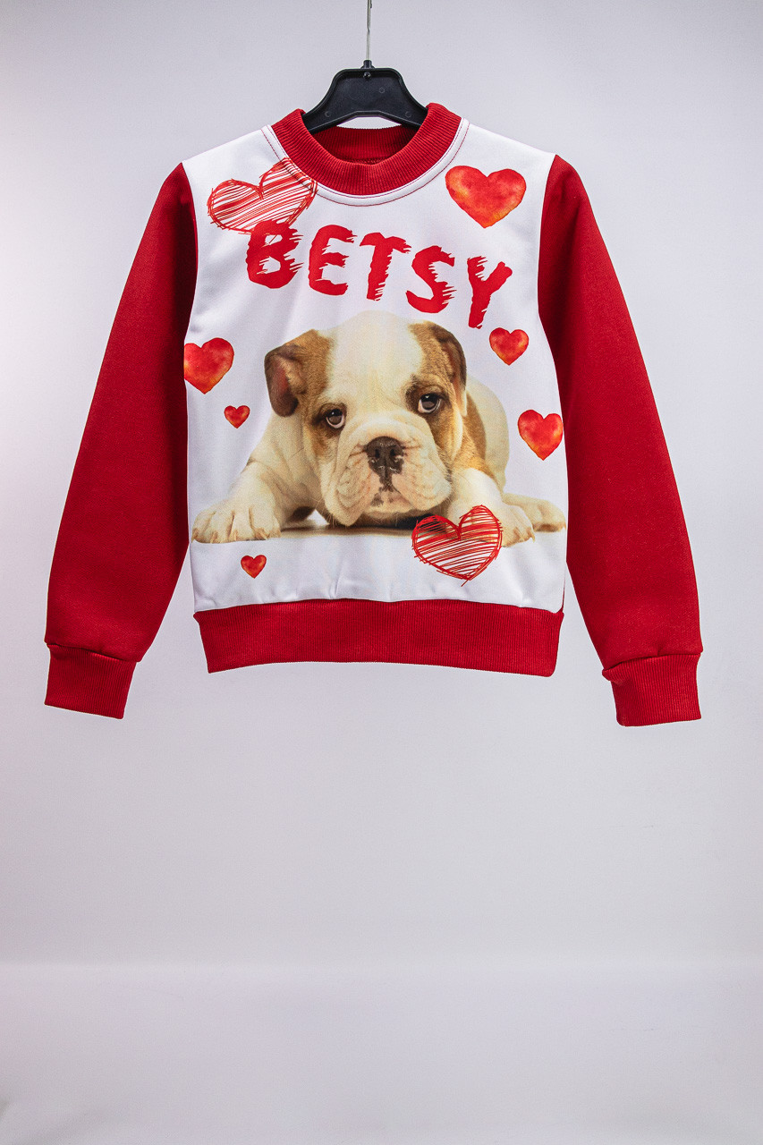 Джемпер для дівчинки на флісі з сублімацією Betsy, фото 1