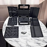 Вафельниця 7 в 1 Мультимейкер Zepline Мультипкухарь 2200W Вафельниця + Сендвічниця + Ліщина + Гриль, фото 3