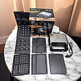 Вафельниця 7 в 1 Мультимейкер Zepline Мультипкухарь 2200W Вафельниця + Сендвічниця + Ліщина + Гриль, фото 6