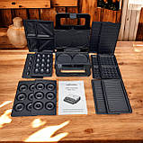 Мультипекар Сендвічниця 7 в 1 Zepline 2200Вт Вафельниця Мультимейкер Zepline, фото 3