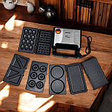 Мультипекар Сендвічниця 7 в 1 Zepline 2200Вт Вафельниця Мультимейкер Zepline, фото 4