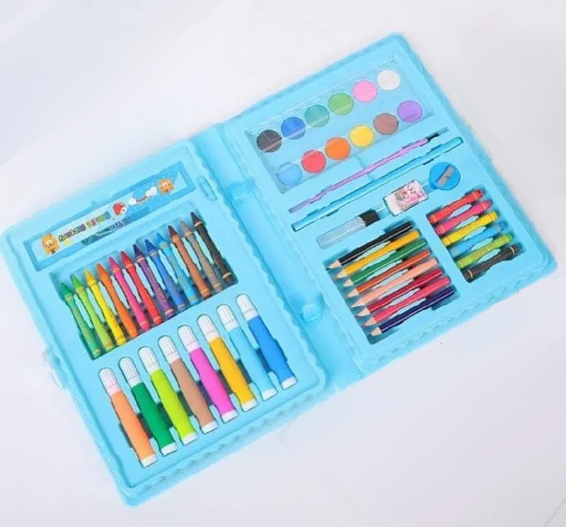 Дитячий набір для малювання на 68 предметів Синний, фото 1