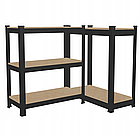 Стелаж металевий 180х90х40 см 5 полиць, навантаження - 175 кг на полицю (Чорний), фото 5