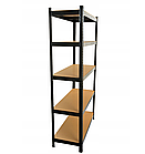Стелаж металевий 180х90х40 см 5 полиць, навантаження - 175 кг на полицю (Чорний), фото 6